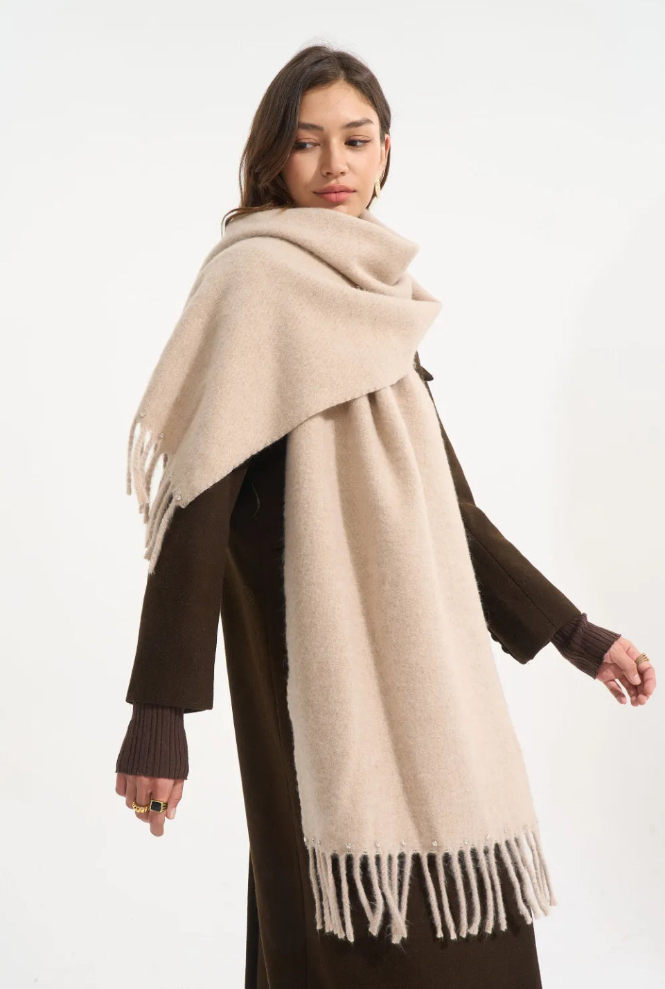 Angel beige halstørklæde fra webshoppen Aaberg Copenhagen