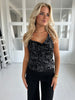 Azaka Black sequin top