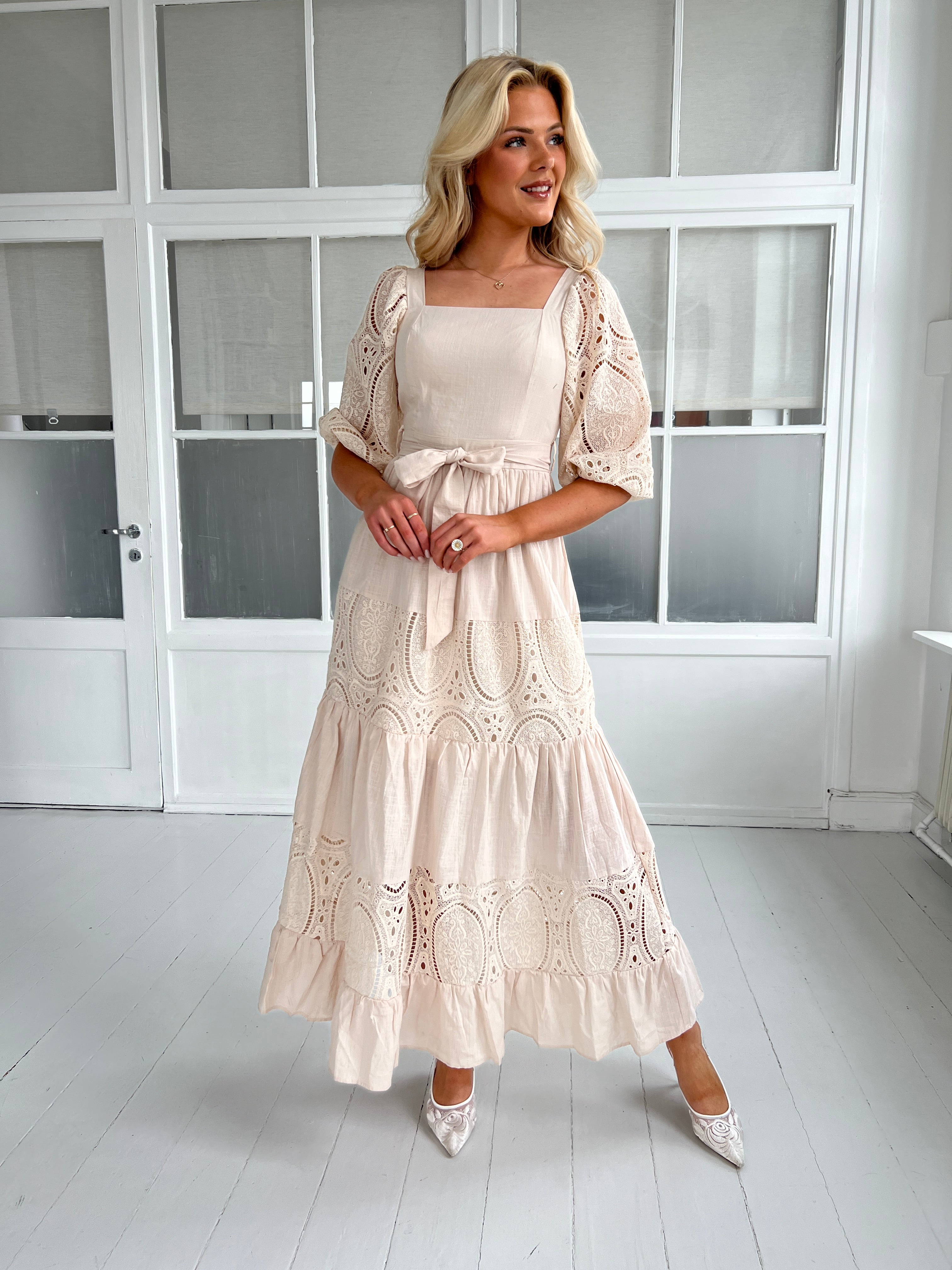 Flam beige Bohemian dress