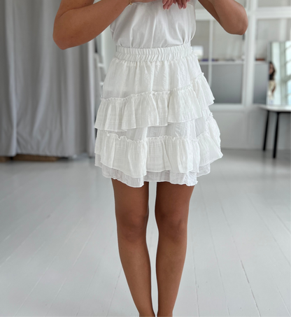 Lucce white short skirt (8866)-nederdel-Åberg CPH-Åberg Copenhagen DK