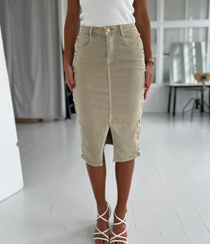 Denim life beige skirt (2652)-nederdel-Åberg CPH-Åberg Copenhagen DK