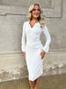 Azaka knit white dress
