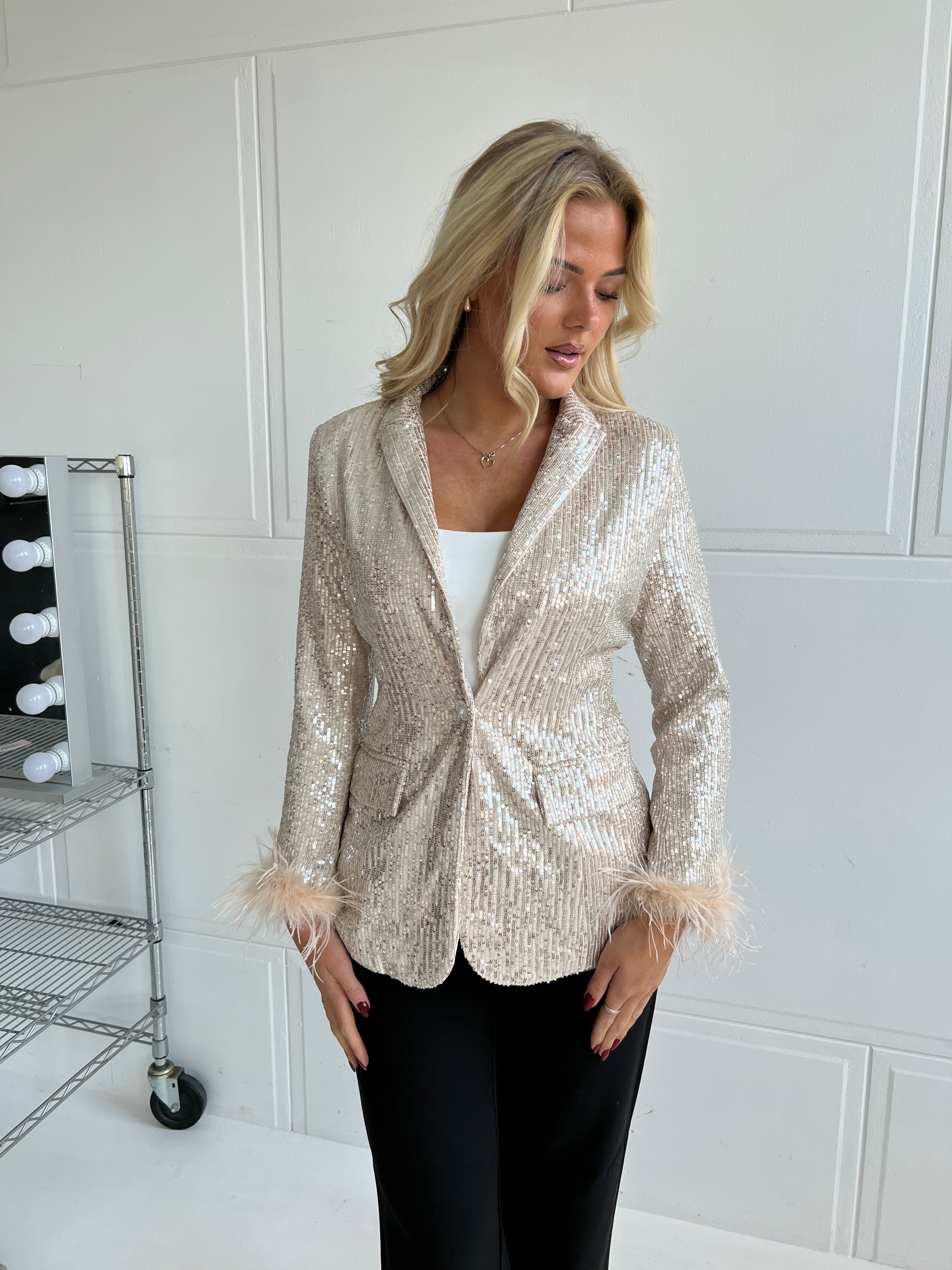 Soky silver sequins blazer