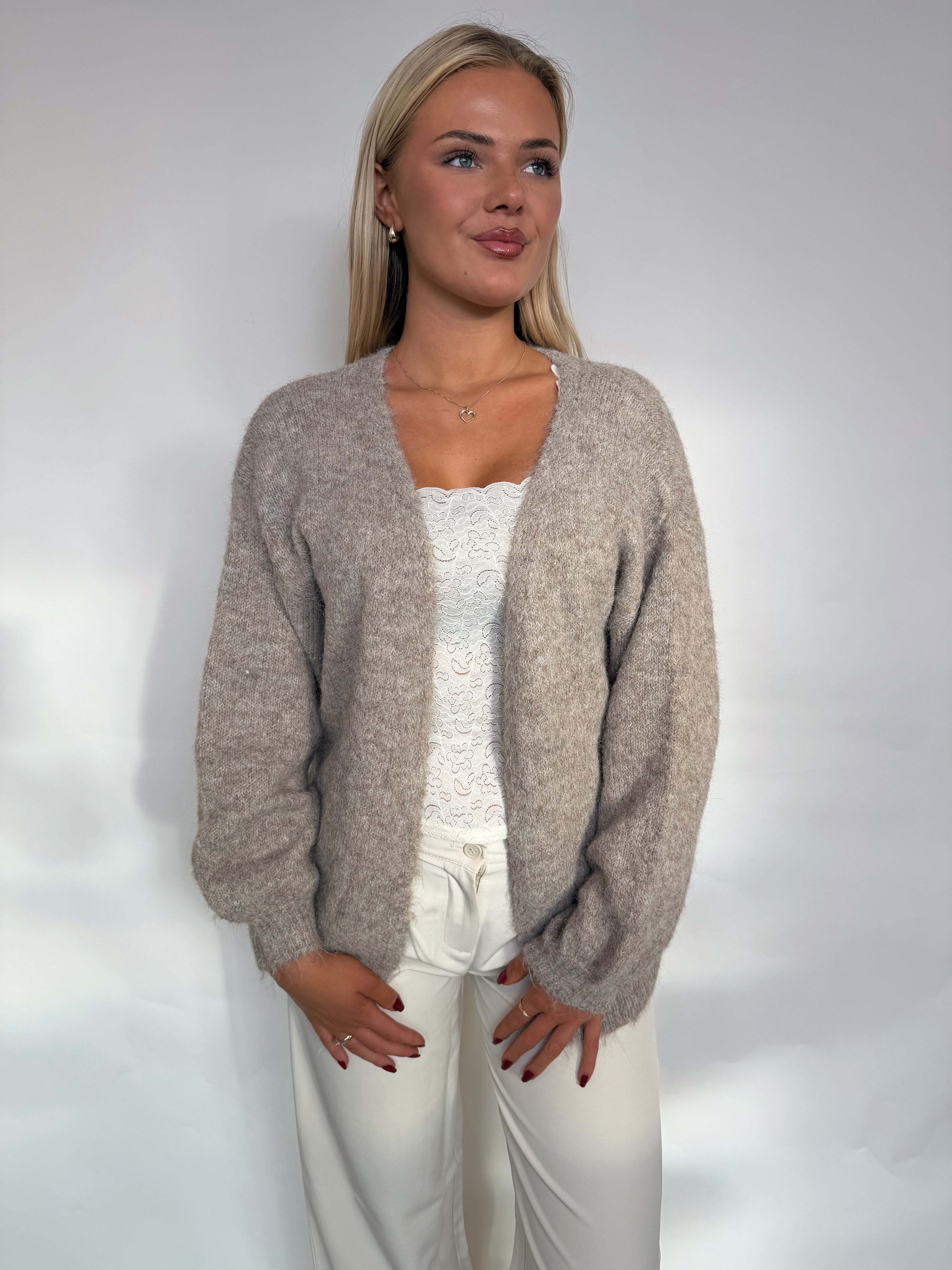 Emmash taupe oversized cardigan