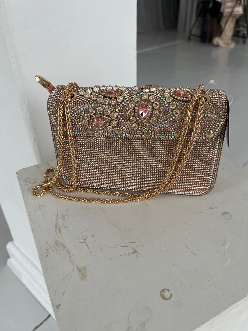 Gallantry rose glitter handbag (908)