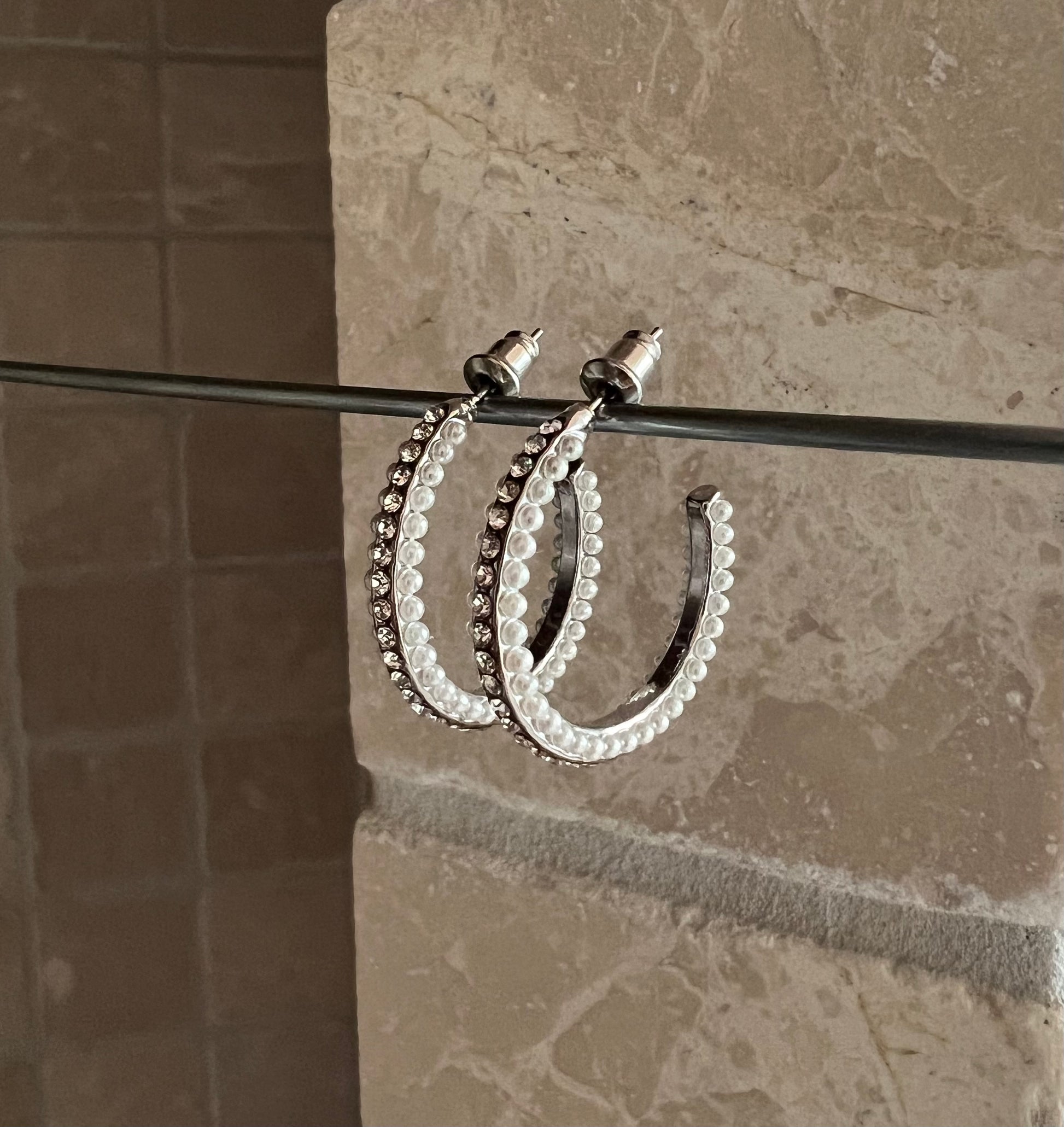 Orient sølv perle hoops (0002) fra webshoppen Aaberg Copenhagen