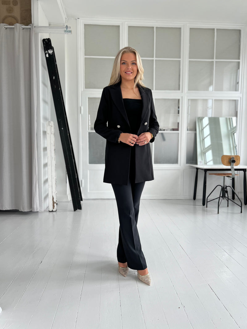 Julia black blazer (6445)-blazer-Aaberg Copenhagen