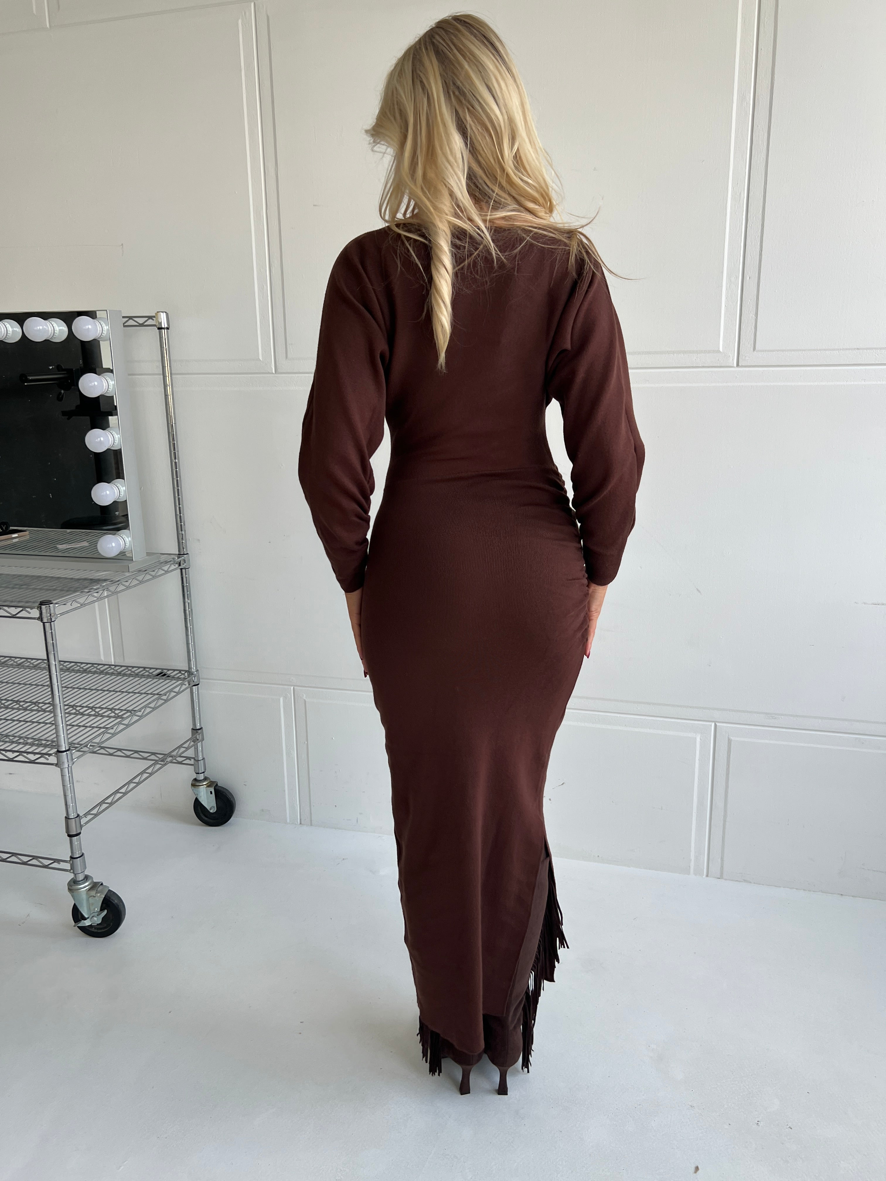 Copperose darkbrown knit dress