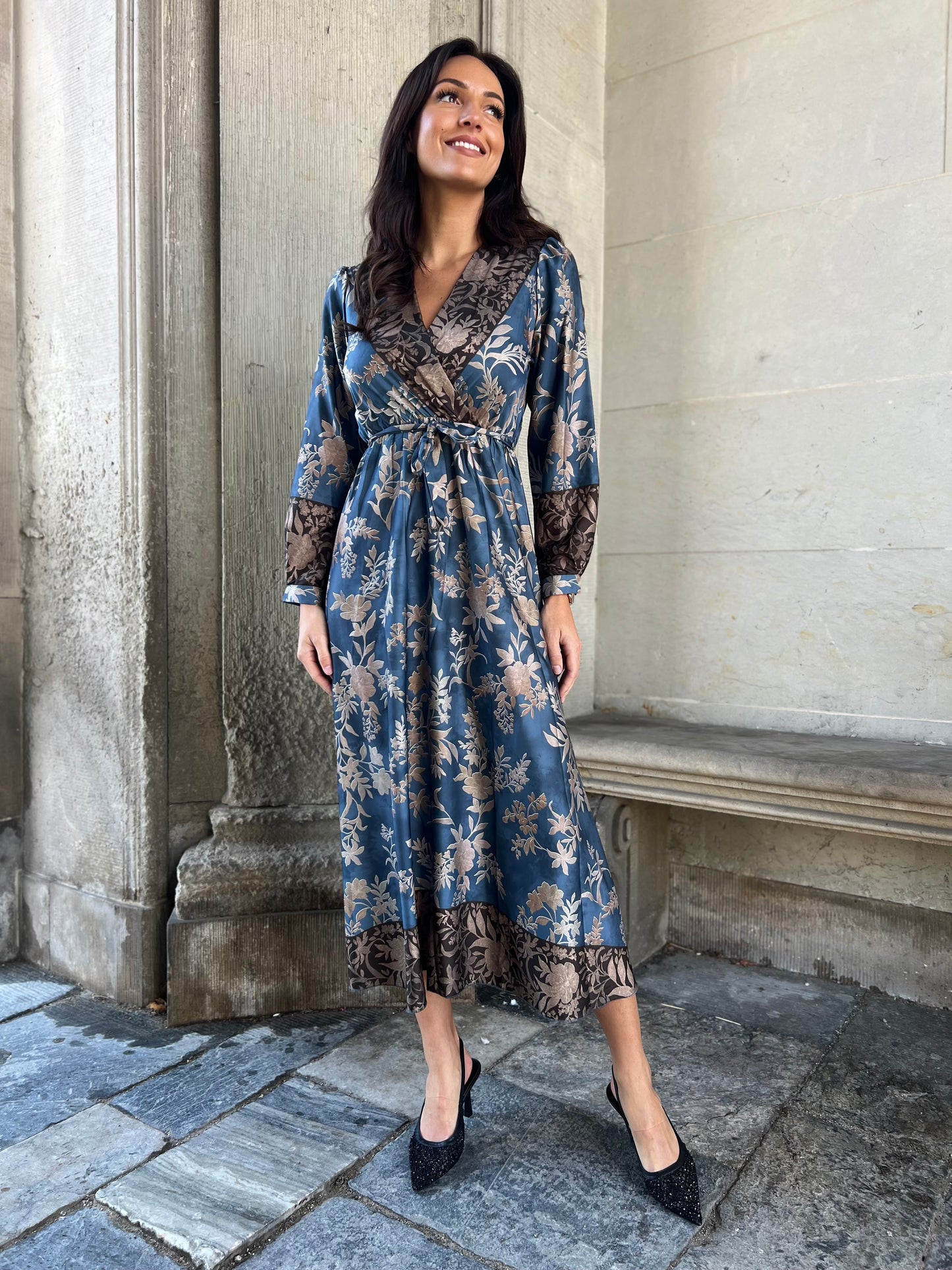 Bianca blue flower dress