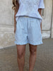 Gaspar Honolulu Frill shorts Light blue