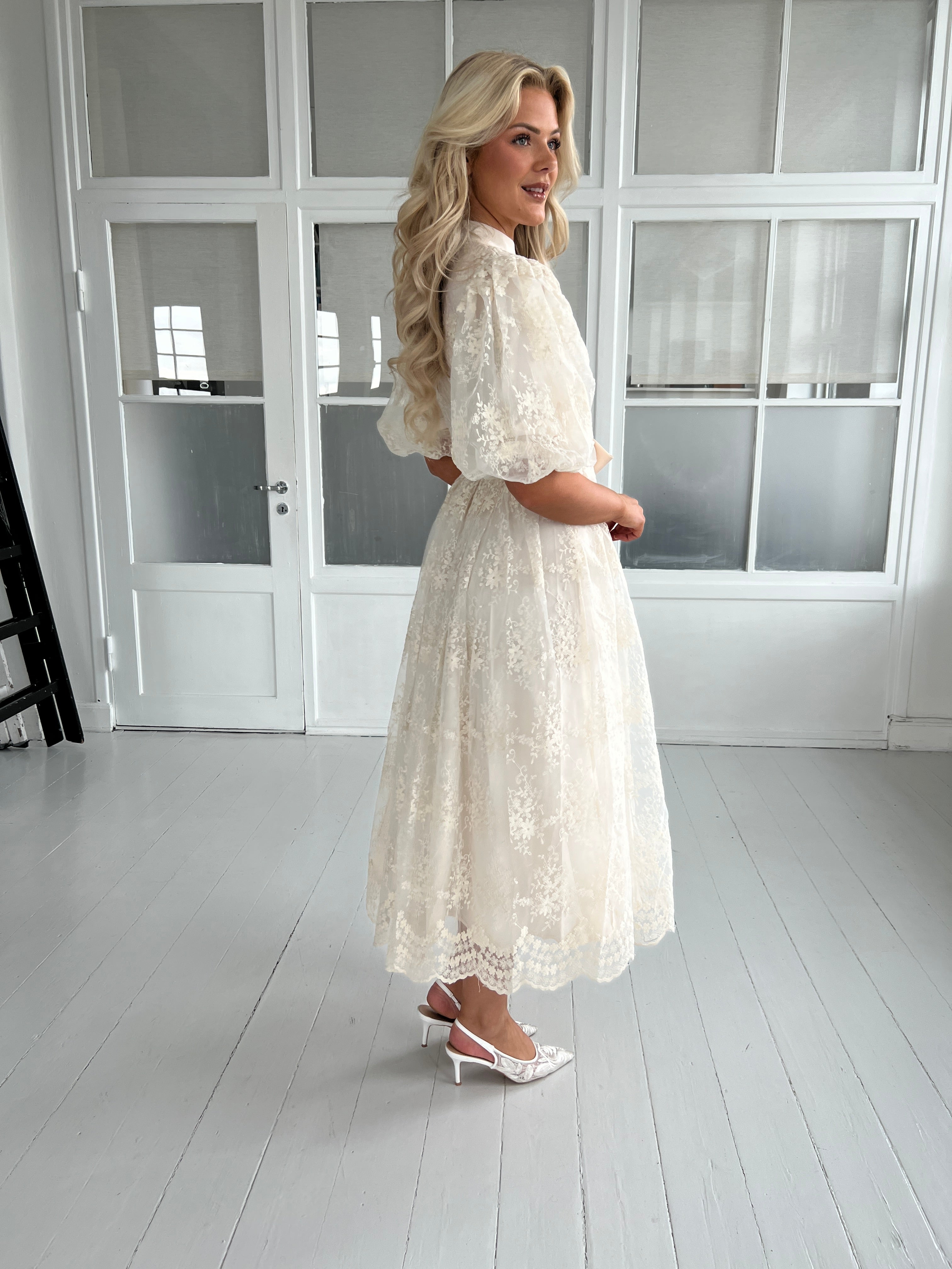 Azaka beige boho dress