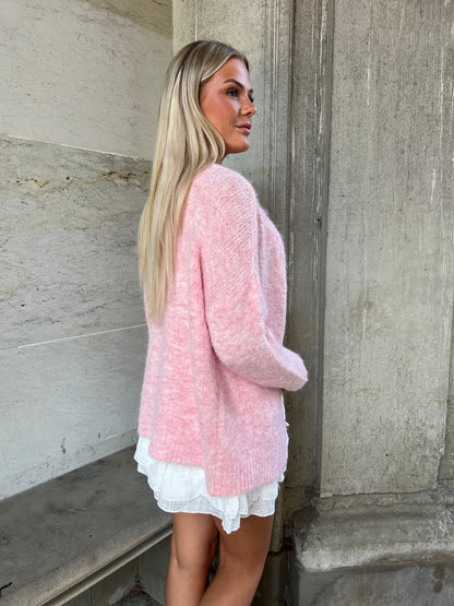 Azaka light pink knit vest (58451)