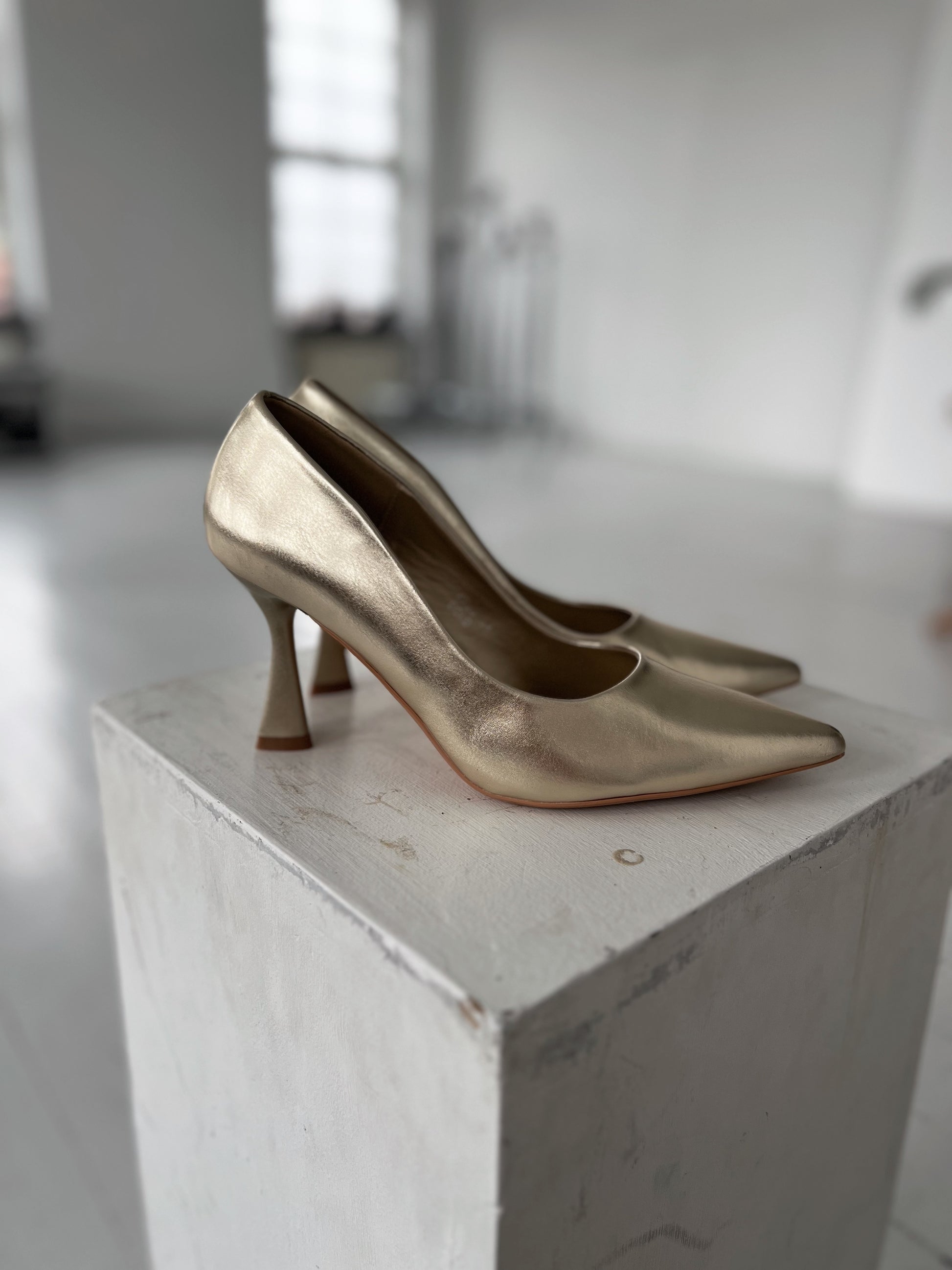 Marquiz guld heels (8725) fra webshoppen Aaberg Copenhagen
