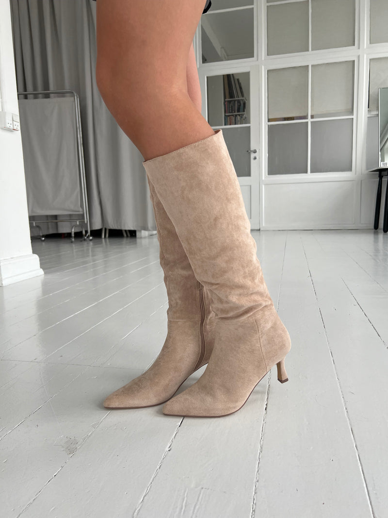 Belle Beige heel boot (7002)