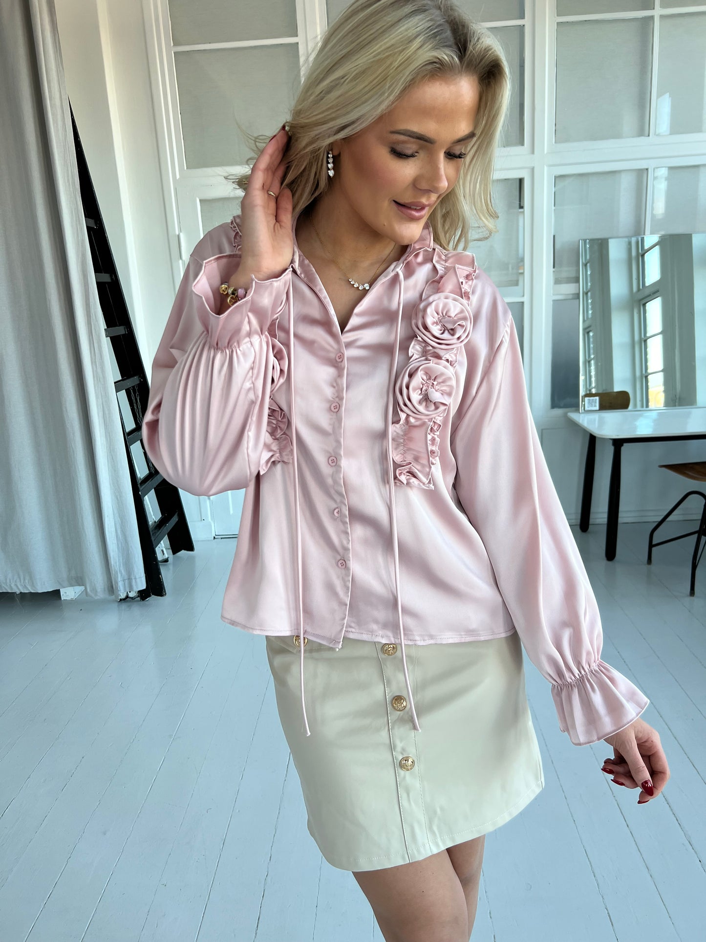 Azaka rosa blouse (4487)