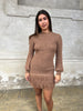 Flam caramel knit dress