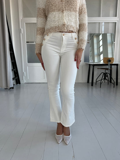 Redial White Flare Jeans (7323)