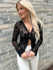 Fleur black lace blouse