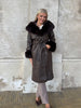 Flam faux leather coat Brown