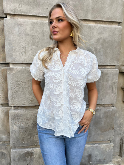 Kilky white bohemian shirt (548)