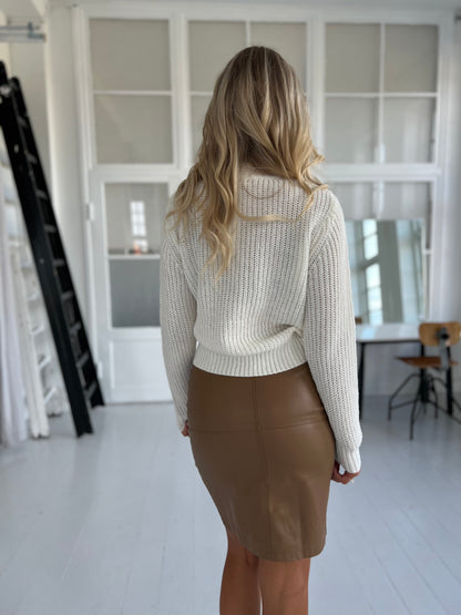 Flam beige flower knit (1863)