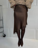 Elli  Brown satin skirt