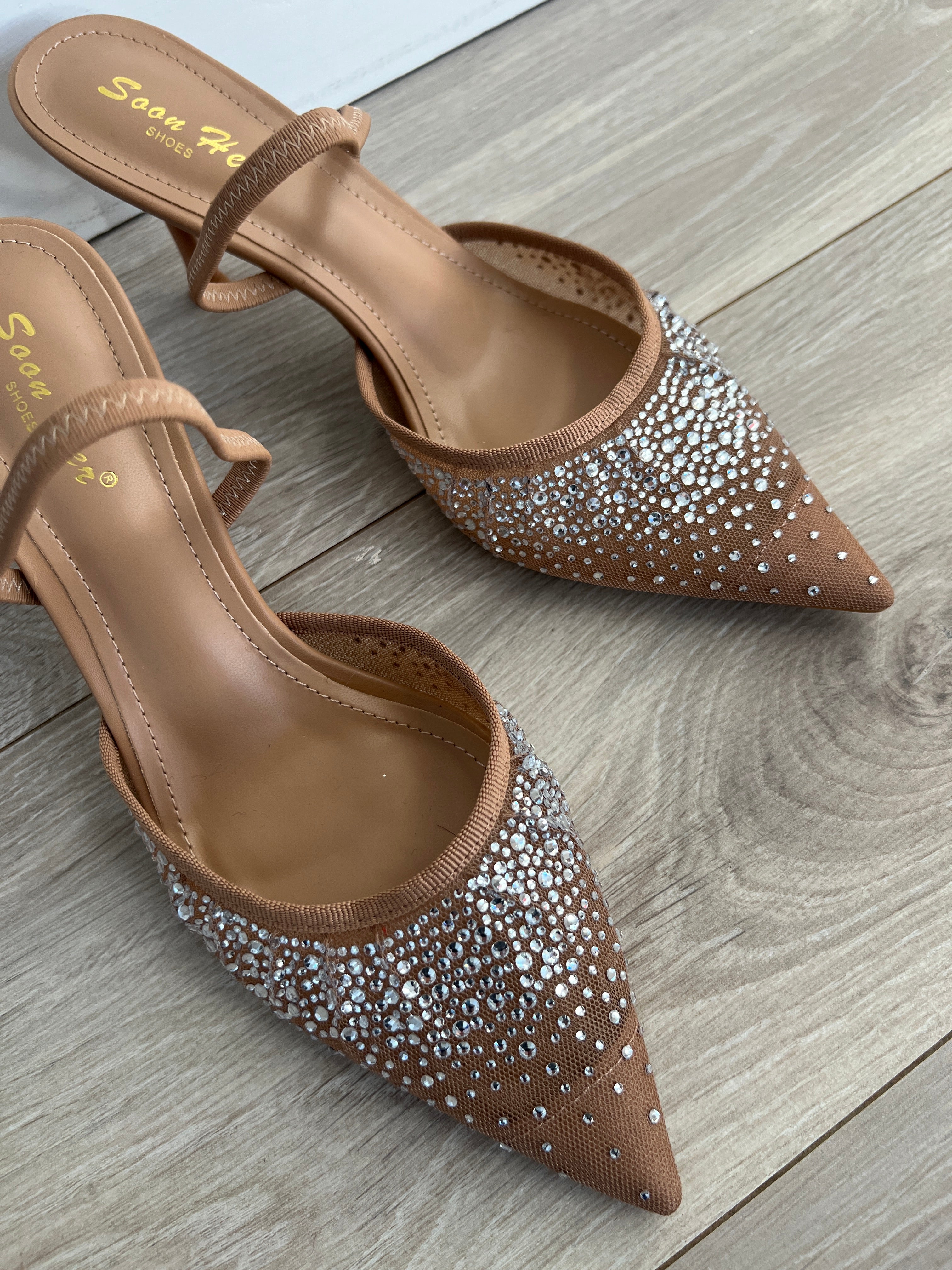 Divine beige slingback heel