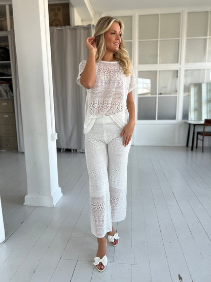 Aaberg Exclusive white lace pants