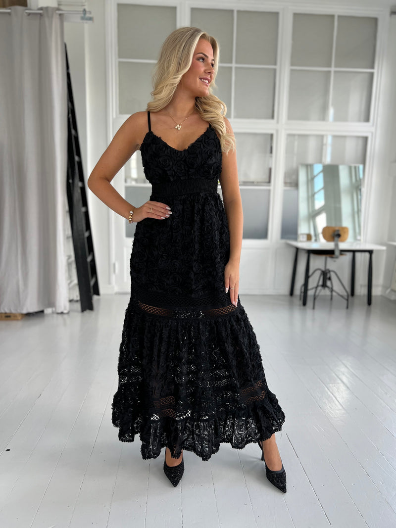 Flam black lace dress (8528)-kjole-Aaberg Copenhagen