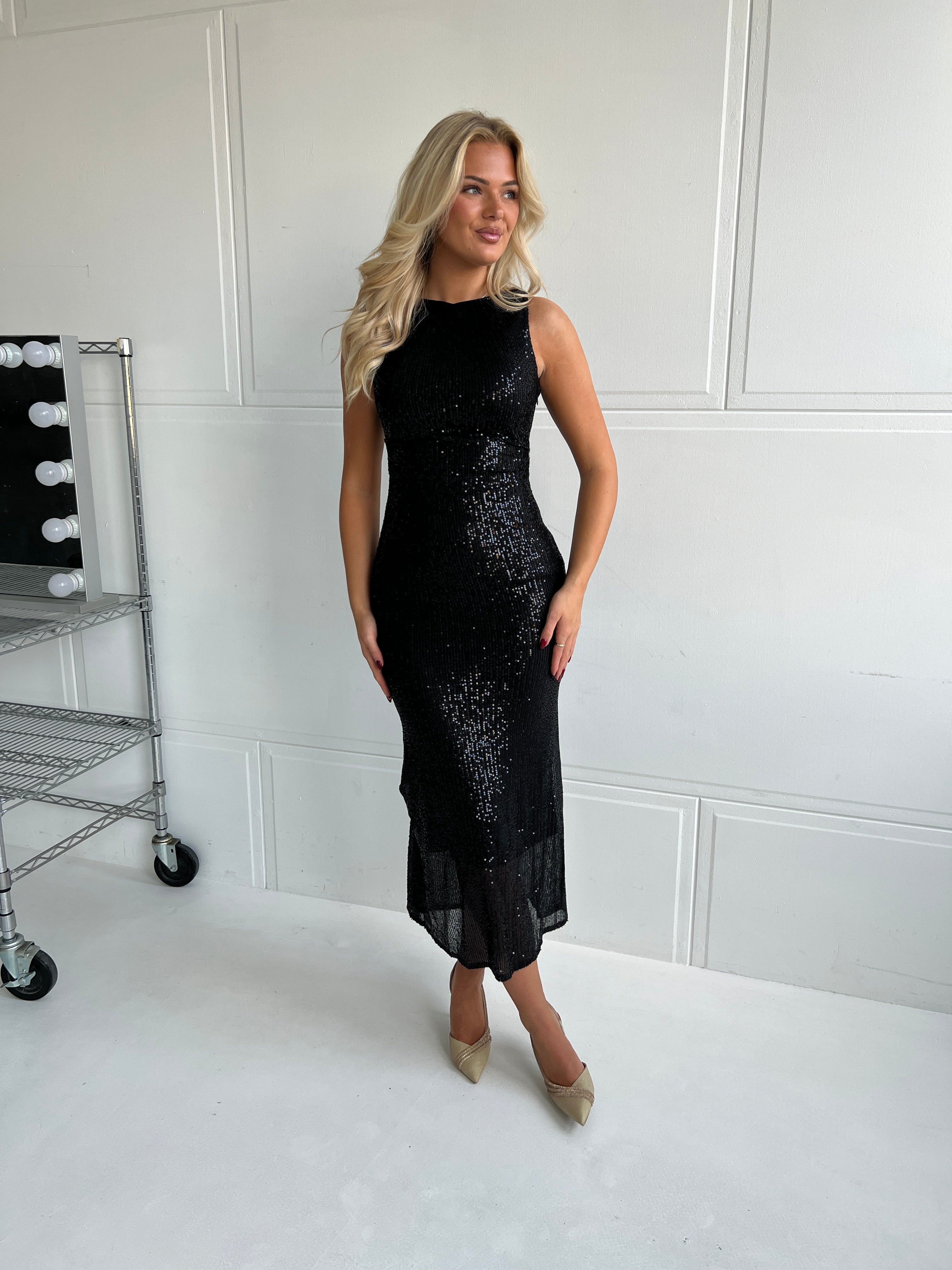 Lucce black sequin dress