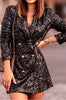 Soky black sequin blazer dress