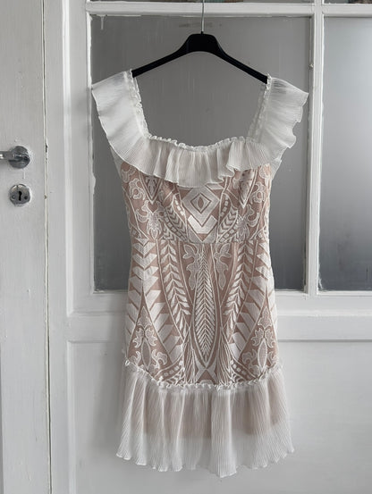 Lily McBee white nude dress (6347)