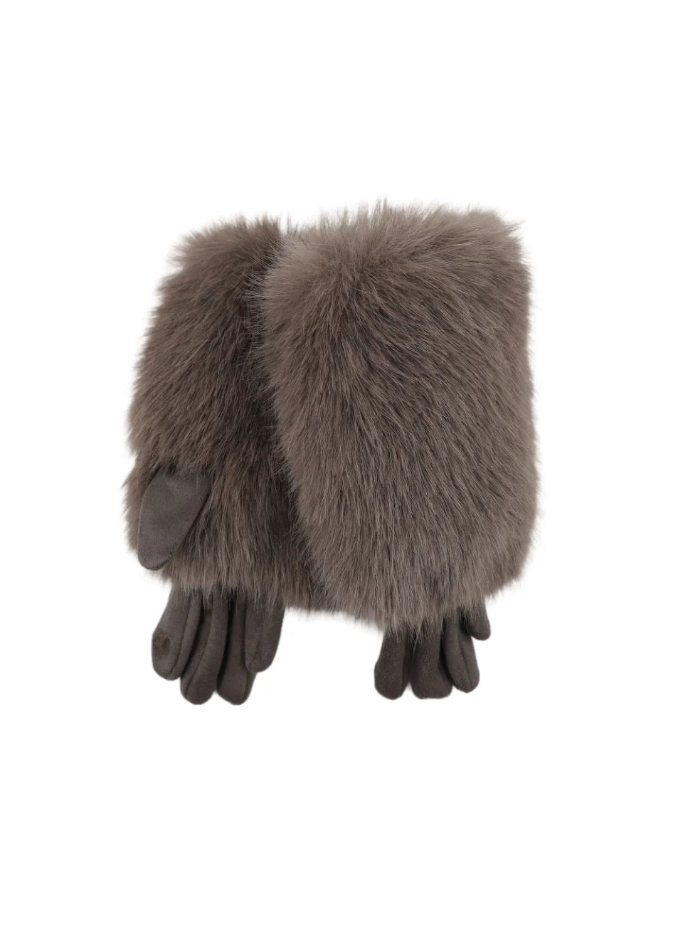 Emma choko fake fur gloves fra webshoppen Aaberg Copenhagen