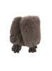 Emma mørk taupe fake fur gloves