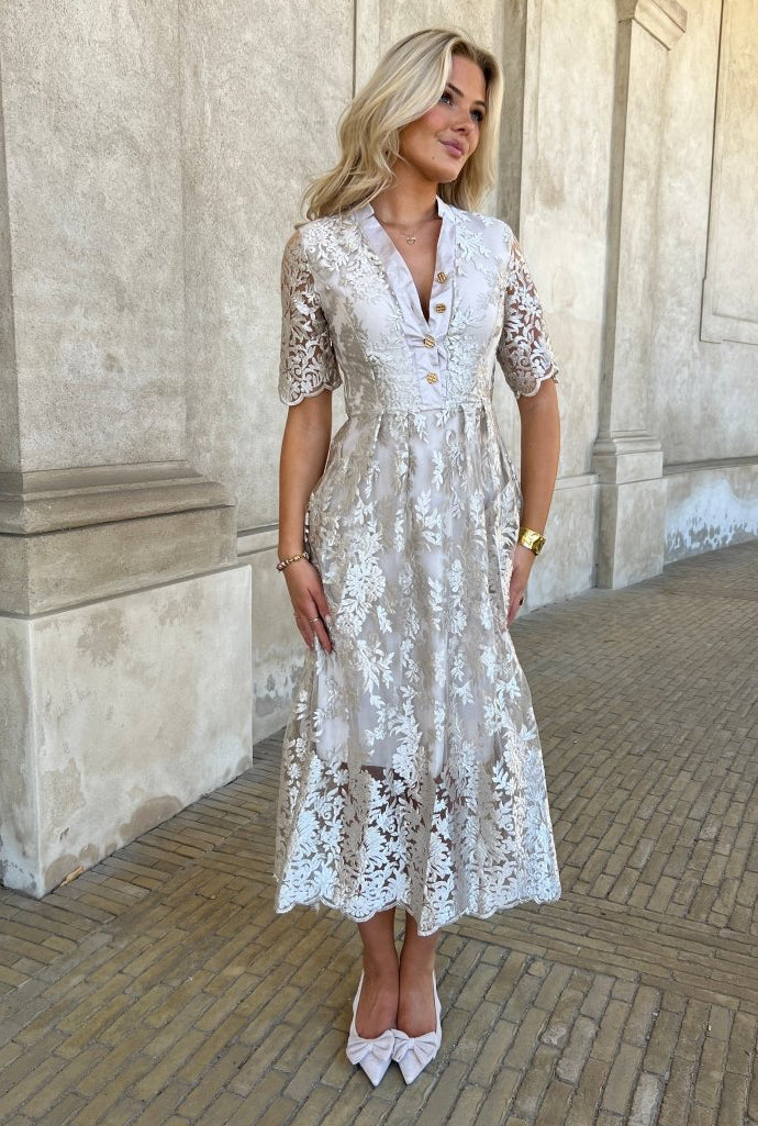 Alma champagne dress - Aaberg DK
