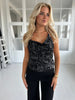 Azaka Black sequin top