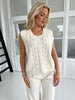 Azaka cream dot vest