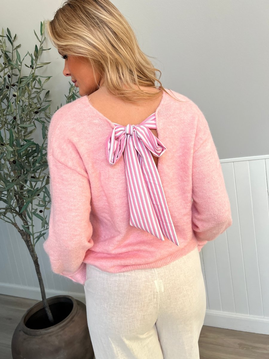 Azaka pink bow knit - Aaberg DK