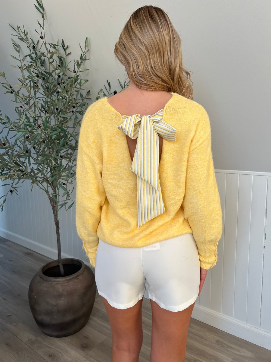 Azaka yellow bow knit - Aaberg DK