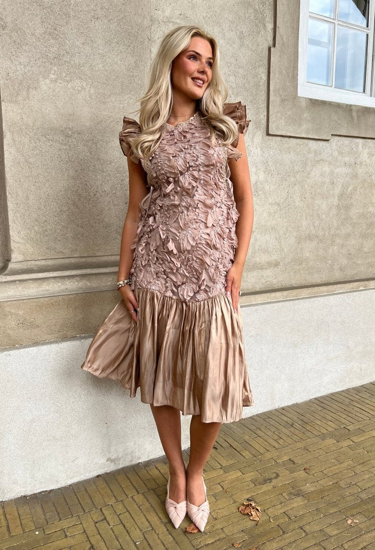 Azalea Taupe dress - Aaberg DK
