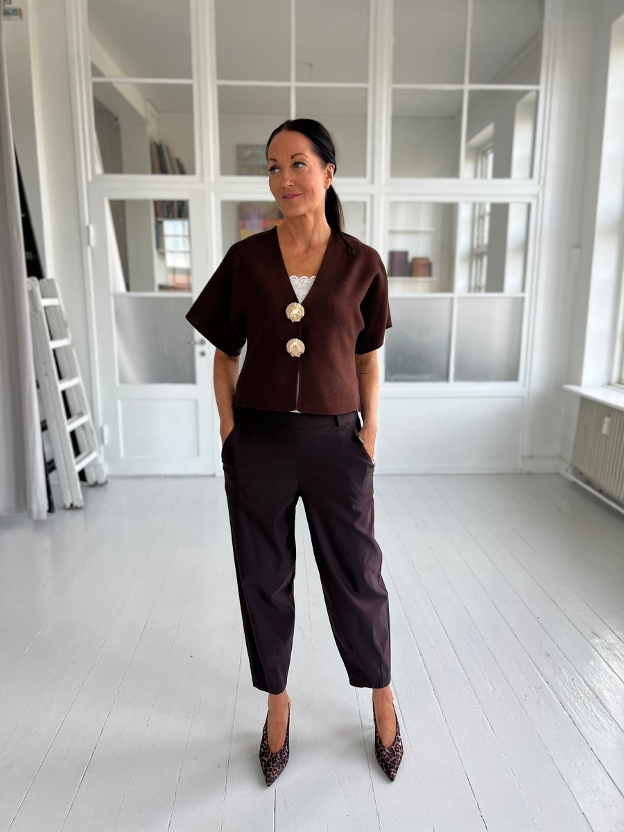 BCBEVERLY Barrel pants - Coffee - Aaberg DK