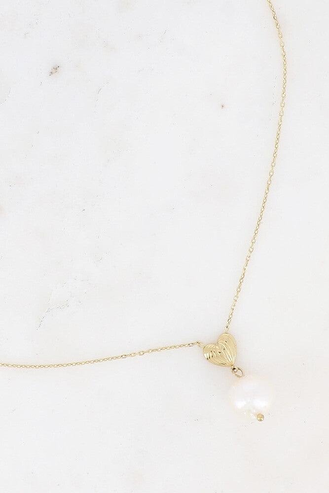 Bohm heart and freshwater pearl - Aaberg DK