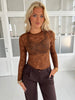 By Swan long sleeve lace body Coffee