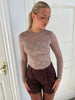 By Swan long sleeve lace body Taupe