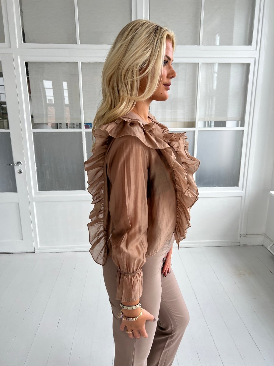 Continue Citta Nougat blouse - Aaberg DK