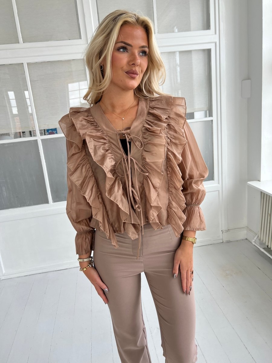 Continue Citta Nougat blouse - Aaberg DK
