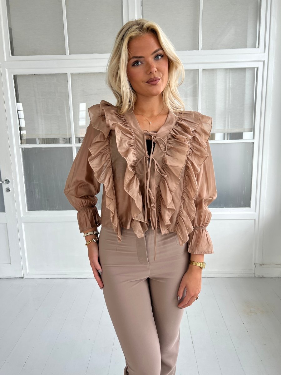 Continue Citta Nougat blouse - Aaberg DK
