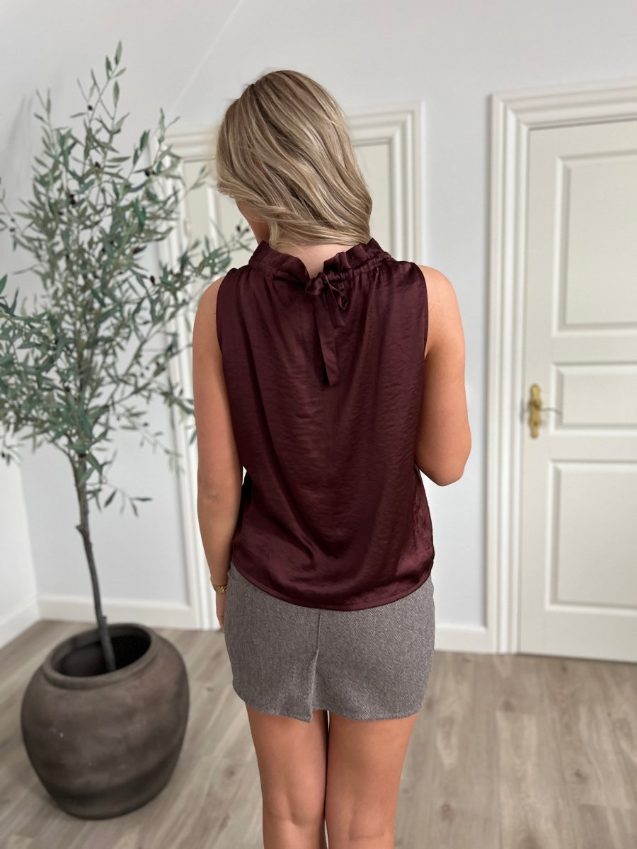 Continue - Top - Liva Solid - Bordeaux - Aaberg DK