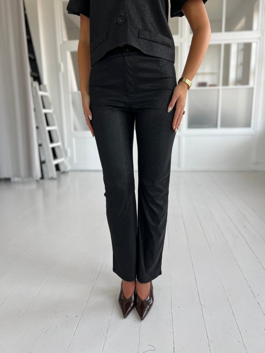 Eight Luxe black shimmer pants - Aaberg DK