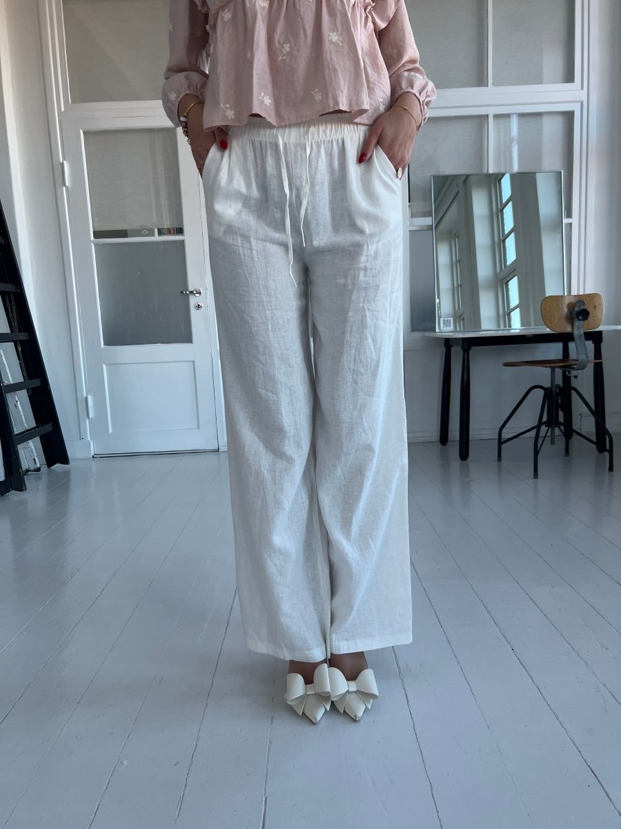 Eight Luxe white linen pants - Aaberg DK